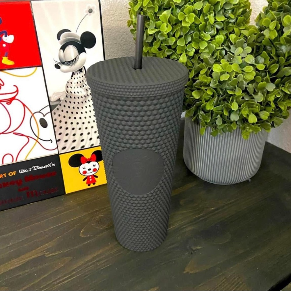 Disney World 50th Anniversary Starbucks Matte Black Tumbler NEW